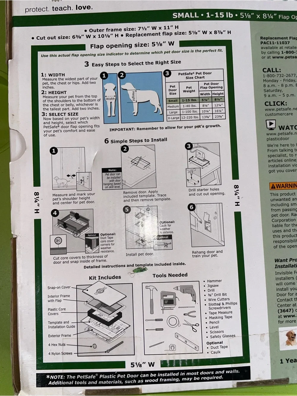 PetSafe Plastic Pet Door White Frame with Clear Flap
